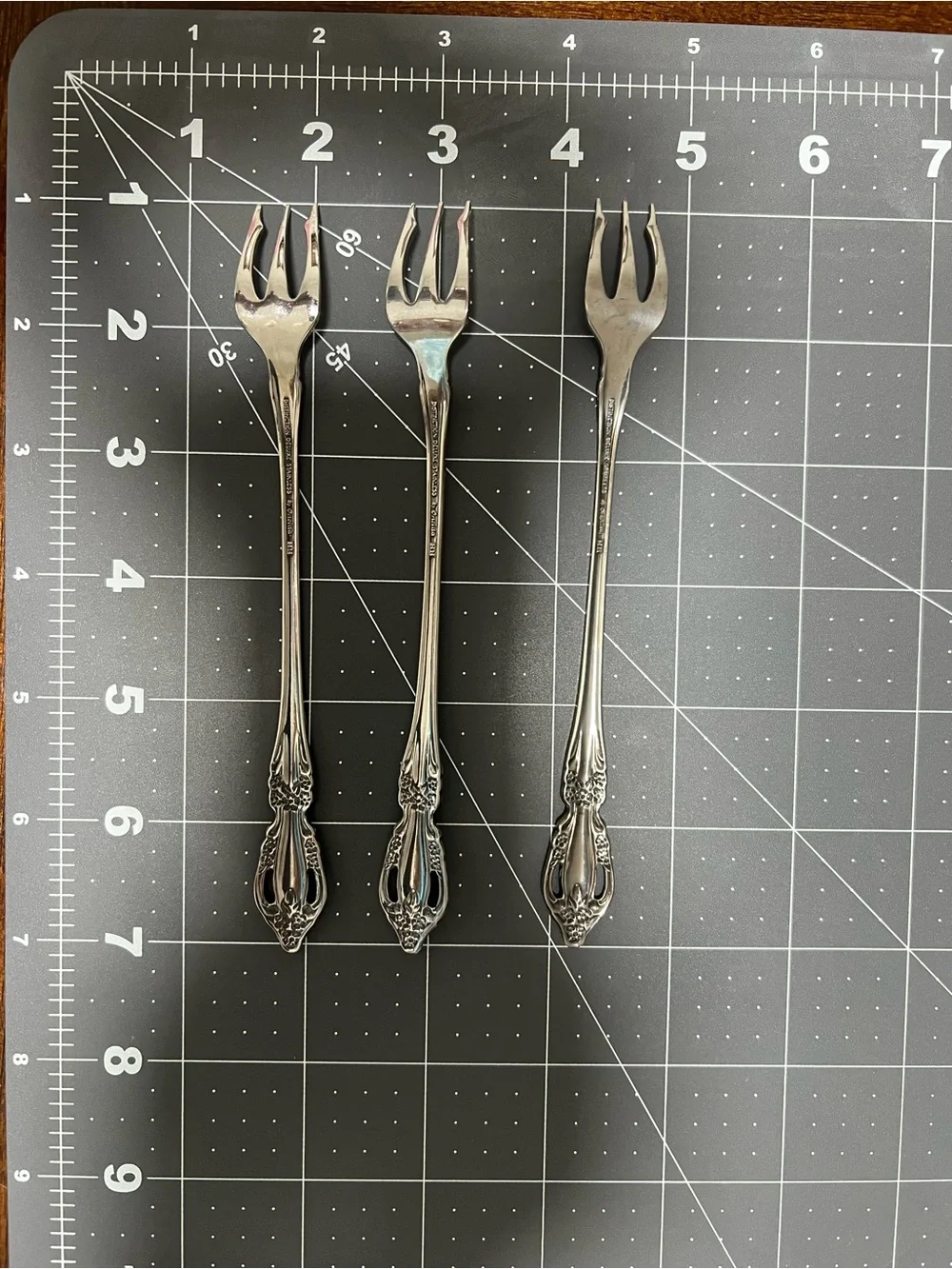 Vintage Oneida Brahms Deluxe Stainless Cocktail Fork Set of 3